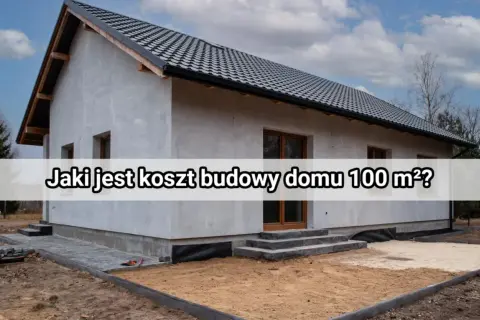 Nowy dom w stanie surowym, z pytaniem "Jaki jest koszt budowy domu 100 m²?".