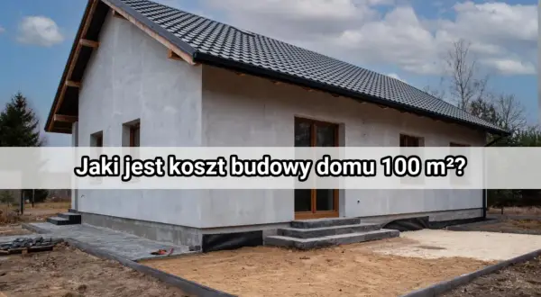 Nowy dom w stanie surowym, z pytaniem "Jaki jest koszt budowy domu 100 m²?".