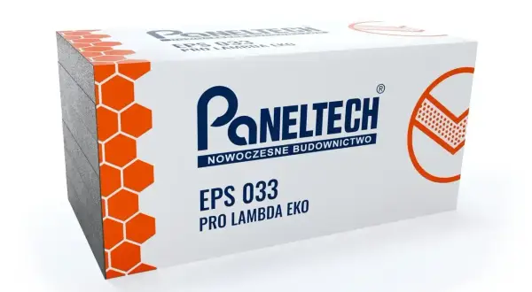 Styropian Paneltech EPS 033 PRO LAMBDA EKO, z niskim współczynnikiem lambda, idealny do izolacji.