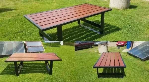 Stół ogrodowy DIY: Blat drewniany + nogi metalowe - Poradnik