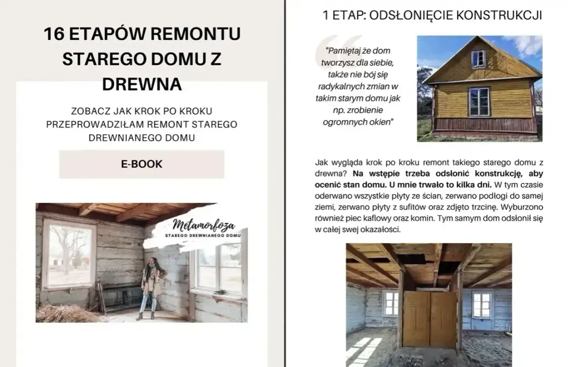 Remont starego drewnianego domu krok po kroku. Zobacz, jak powstaje wymarzony dom, odsłaniając jego konstrukcję.